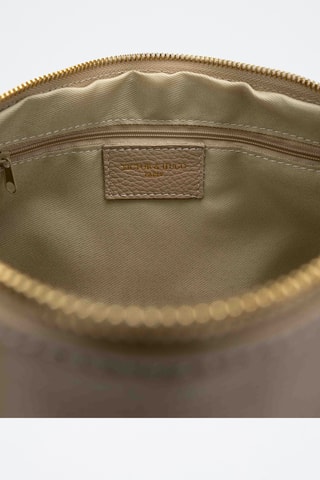 Bandolera de piel Kim - Beige