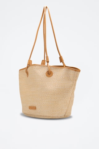 Bolso shopper de piel Solea  - Camel