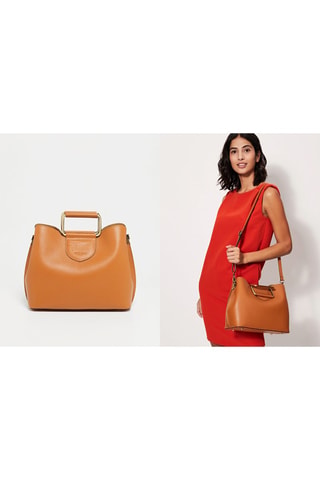 Bolso de piel Biana - Marrón