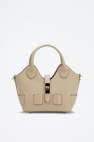 Bandolera de piel Noho - Beige