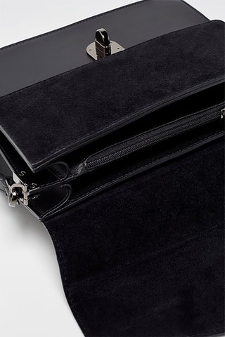 Bolso de piel y nobuk Eric - Negro