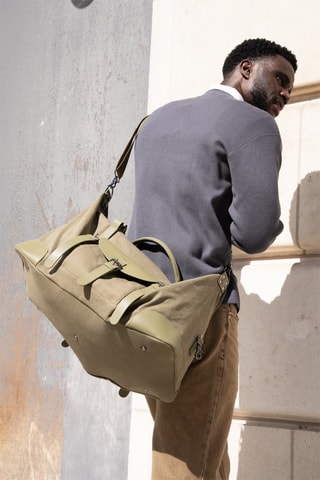 Bolsa de viaje de piel Charly - 29 cm - Verde