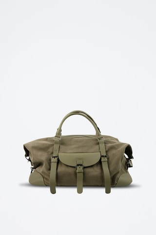 Bolsa de viaje de piel Charly - 29 cm - Verde