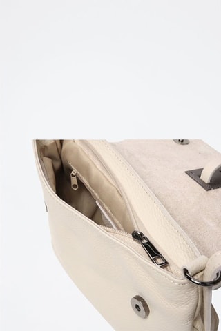 Bandolera de piel Joyce - Blanco
