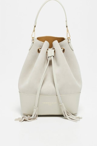 Bolso saco de piel Livy - Blanco