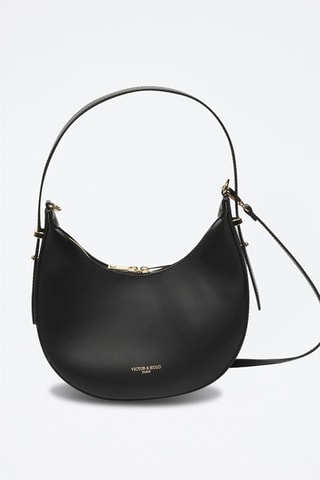Bolso de piel Bruna  - Negro