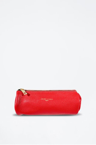 Estuche de piel Laya - Rojo