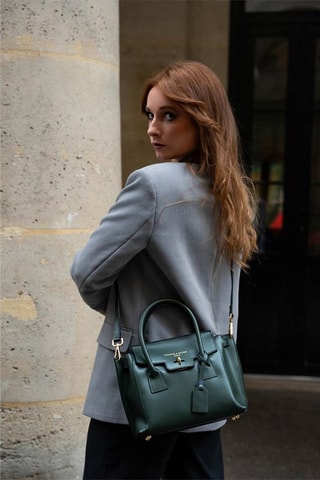 Bolso shopper de piel Jany  - Verde