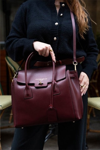 Bolso de piel Jane - Violeta