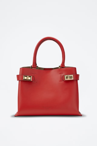 Bolso de piel Nelia - Rojo