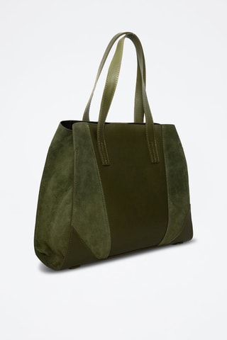 Bolso shopper de piel Arielle - Verde