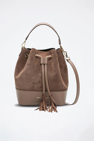 Bolso saco de piel Livy - Marrón