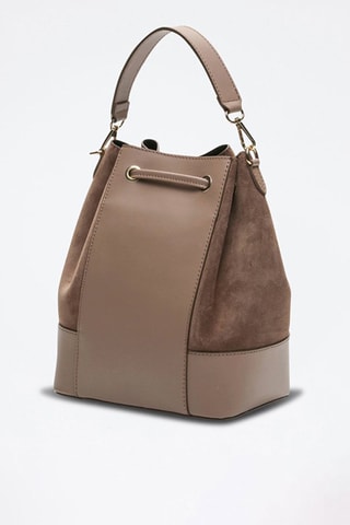 Bolso saco de piel Livy - Marrón