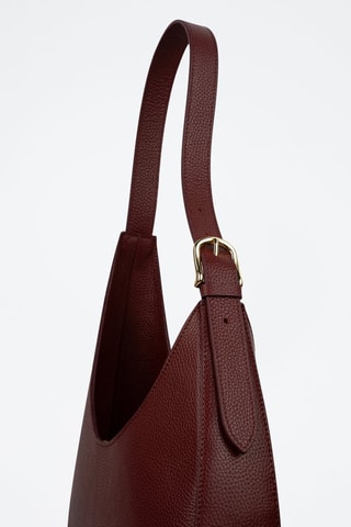 Bolso de piel Aiko  - Burdeos
