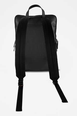 Mochila de piel Valencia - Negro