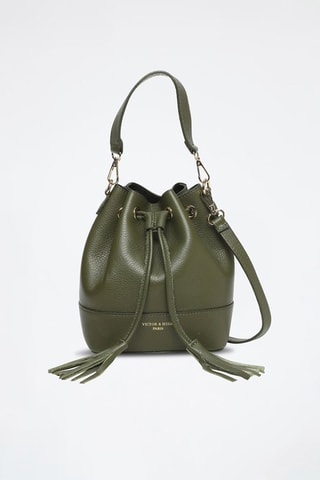 Bolso saco de piel Mini Livy - Verde