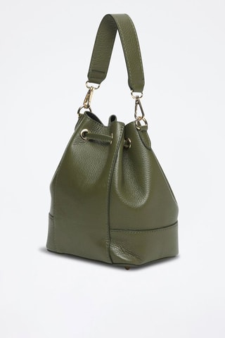 Bolso saco de piel Mini Livy - Verde