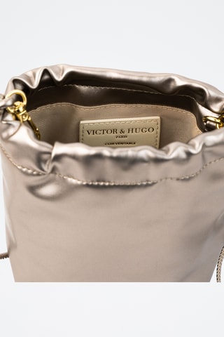 Bolso saco de piel Elva  - Marrón