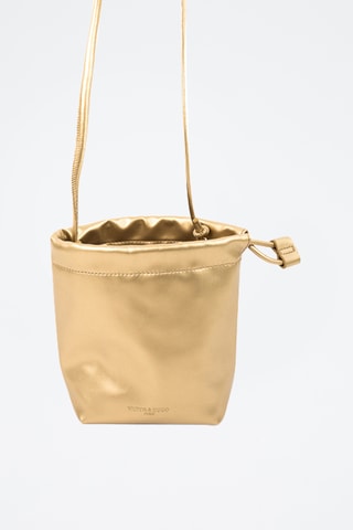 Bolso saco de piel Elva  - Dorado