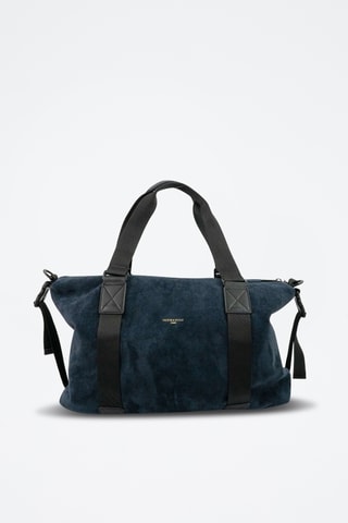 Bolso shopper de piel Arin - Azul y negro