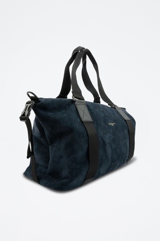 Bolso shopper de piel Arin - Azul y negro
