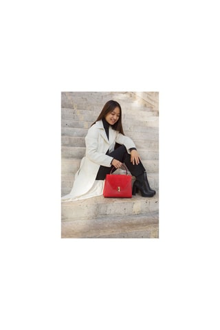 Bolso de piel Shak - Rojo
