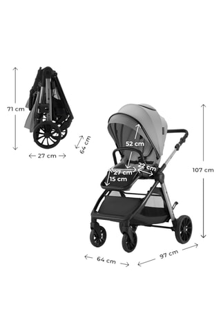 Poussette Vesto 2 - Jusqu’à 4 ans - 22 kg - Gris