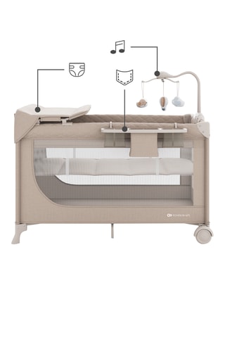 Lit parapluie Leody Up - Dès la naissance - Jusqu'à 15 kg - Beige