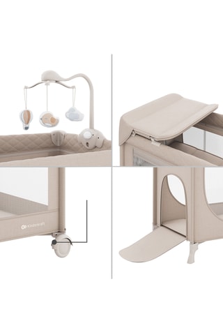 Lit parapluie Leody Up - Dès la naissance - Jusqu'à 15 kg - Beige