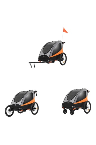 Remorque vélo Enfant 3-en-1 Nava - Orange