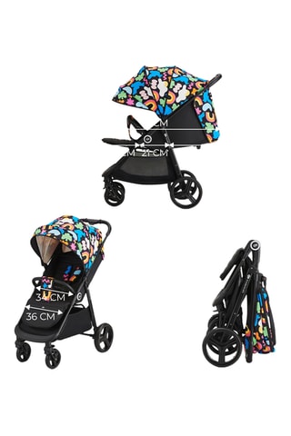 Poussette pliable Grande Plus - Dès la naissance - Jusqu'à 22 kg - Noir