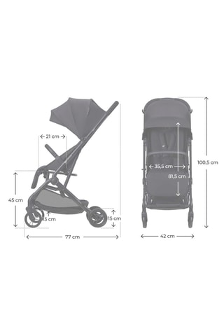 Poussette Indy 3  - Dès la naissance - Jusqu'à 15 kg - Noir