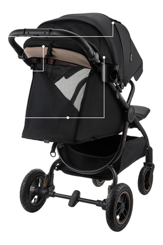 Poussette Mitzy - Dès la naissance - Jusqu'à 22 kg - Noir