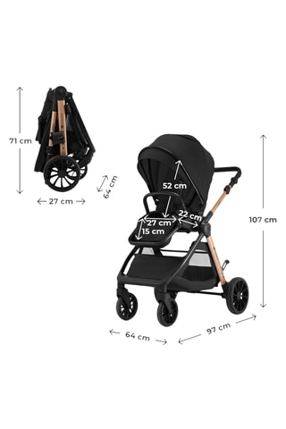 Poussette Vesto 2 - Jusqu’à 4 ans - 22 kg - Noir
