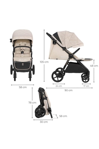 Poussette Mitz  - Dès 4 mois - Jusqu'à 27 kg - Beige