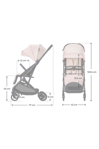 Poussette Indy 3  - Dès la naissance - Jusqu'à 15 kg - Beige