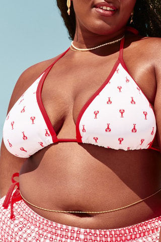 Sujetador de bikini con relleno - Rojo