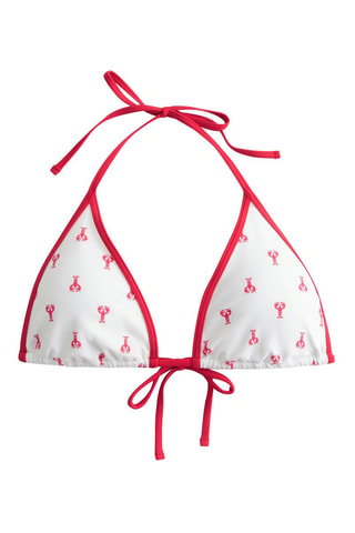 Sujetador de bikini con relleno - Rojo