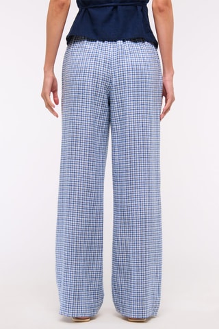 Linnen Broek Wide Legs - Marineblauw