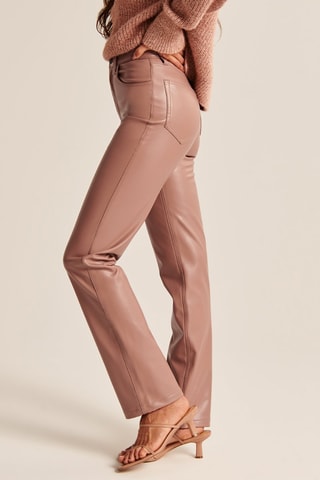 Rechte Broek Hoge Taille - Bruin