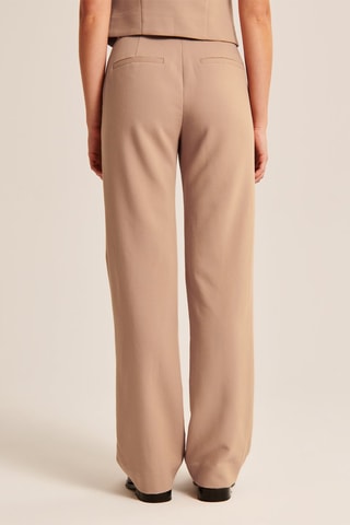 Broek Hoge Taille Straight - Lichtbruin