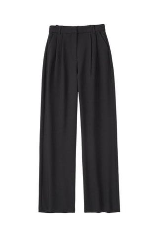 Broek Hoge Taille Wide Legs - Zwart