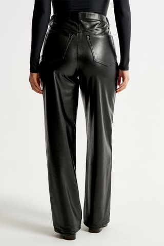 Broek Loose Hoge Taille - Zwart