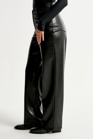 Broek Loose Hoge Taille - Zwart