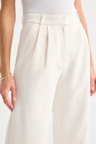 Broek Hoge Taille Wide Legs - Ecru
