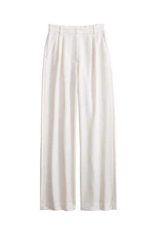 Broek Hoge Taille Wide Legs - Ecru