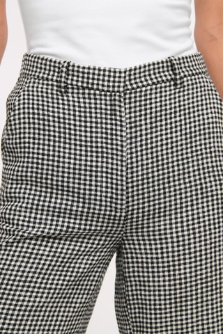 Linnen Broek Hoge Taille Wide Legs - Zwart en Wit