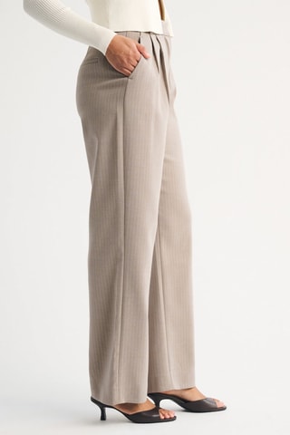 Broek Wide Legs Hoge Taille - Greige