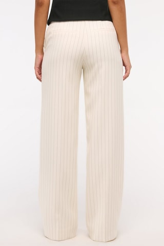 Broek Wide Legs Hoge Taille - Lichtbeige 