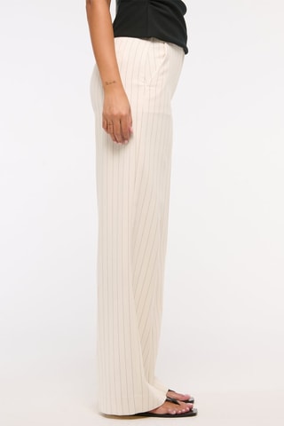 Broek Wide Legs Hoge Taille - Lichtbeige 